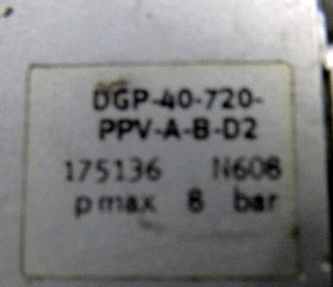 NEW FESTO DGP-40-720-PPV-A-B-D2 CYLINDER 175136 DGP-40-720-PPV-A-B - Image 4