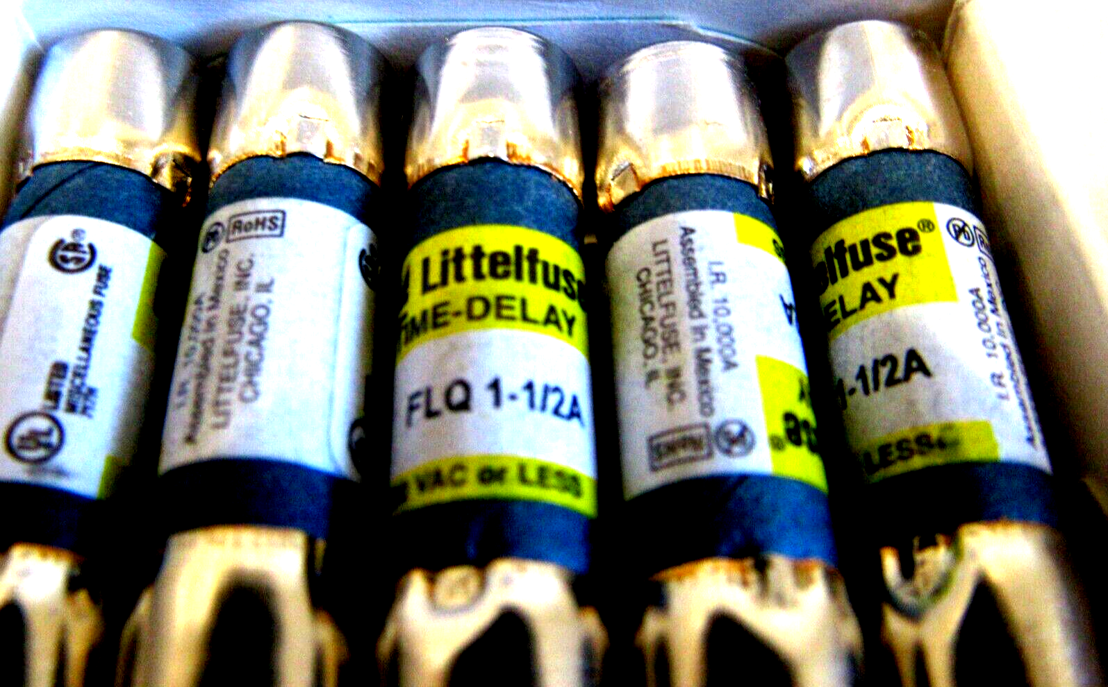 NEW LITTELFUSE FLQ 1-1/2A IDGET FUSES FLQ112A BOX OF 10 - Image 4