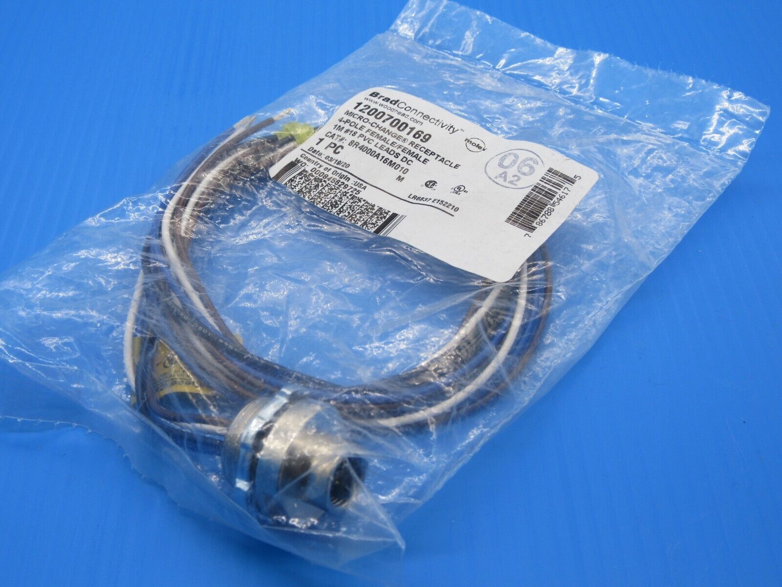 NEW MOLEX WOODHEAD 8R4000A16M010 MICRO-CHANGE RECEPTACLE