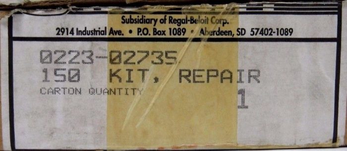 NEW REGAL BELOIT 0223-02735 REPAIR KIT 022302735 - Image 3