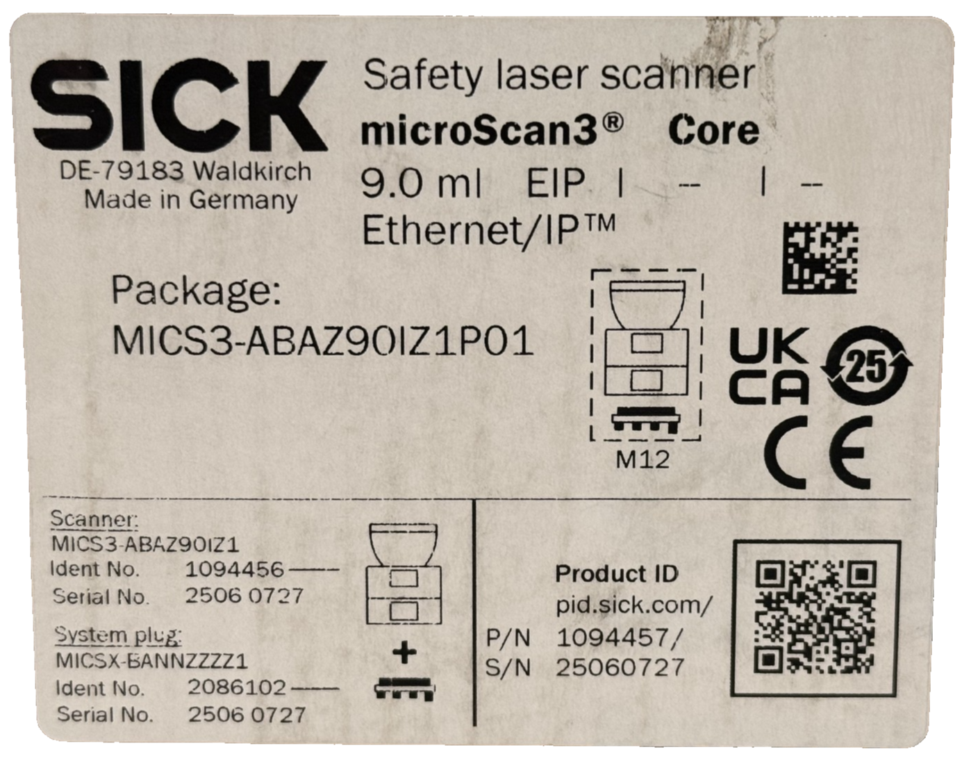 NEW SICK MICS3-ABAZ90IZ1P01 SAFETY LASER SCANNER MICS3ABAZ90IZ1P01 - SB ...