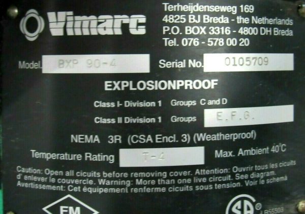 NEW VIMARC BXP 90-4 VIBRATOR MOTOR BXP904 230/460V - Image 6