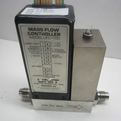 Unit Instruments UFC-1100 Mass Flow Controller 500SCCM Gas N2 UFC1100