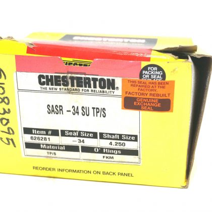 CHESTERTON SASR-34 SU TP/S PUMP SEAL 626281 REFURBISHED