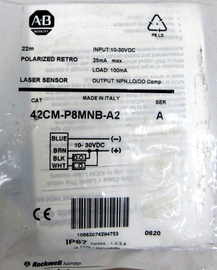 NEW ALLEN BRADLEY 42CM-P8MNB-A2 SENSOR 42CMP8MNBA2 SERIES A - Image 3