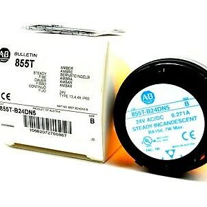 NEW ALLEN BRADLEY 855T-B24DN5 AMBER STACK LIGHT SER B 855TB24DN5