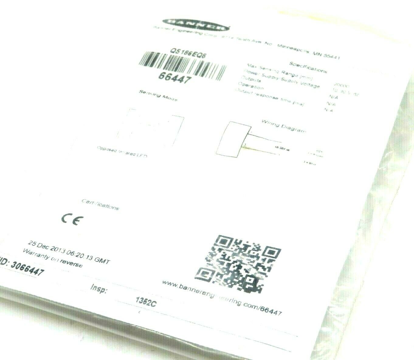 NEW BANNER QS186EQ8 PHOTOELECTRIC SENSOR 66447 - SB Industrial Supply, Inc.