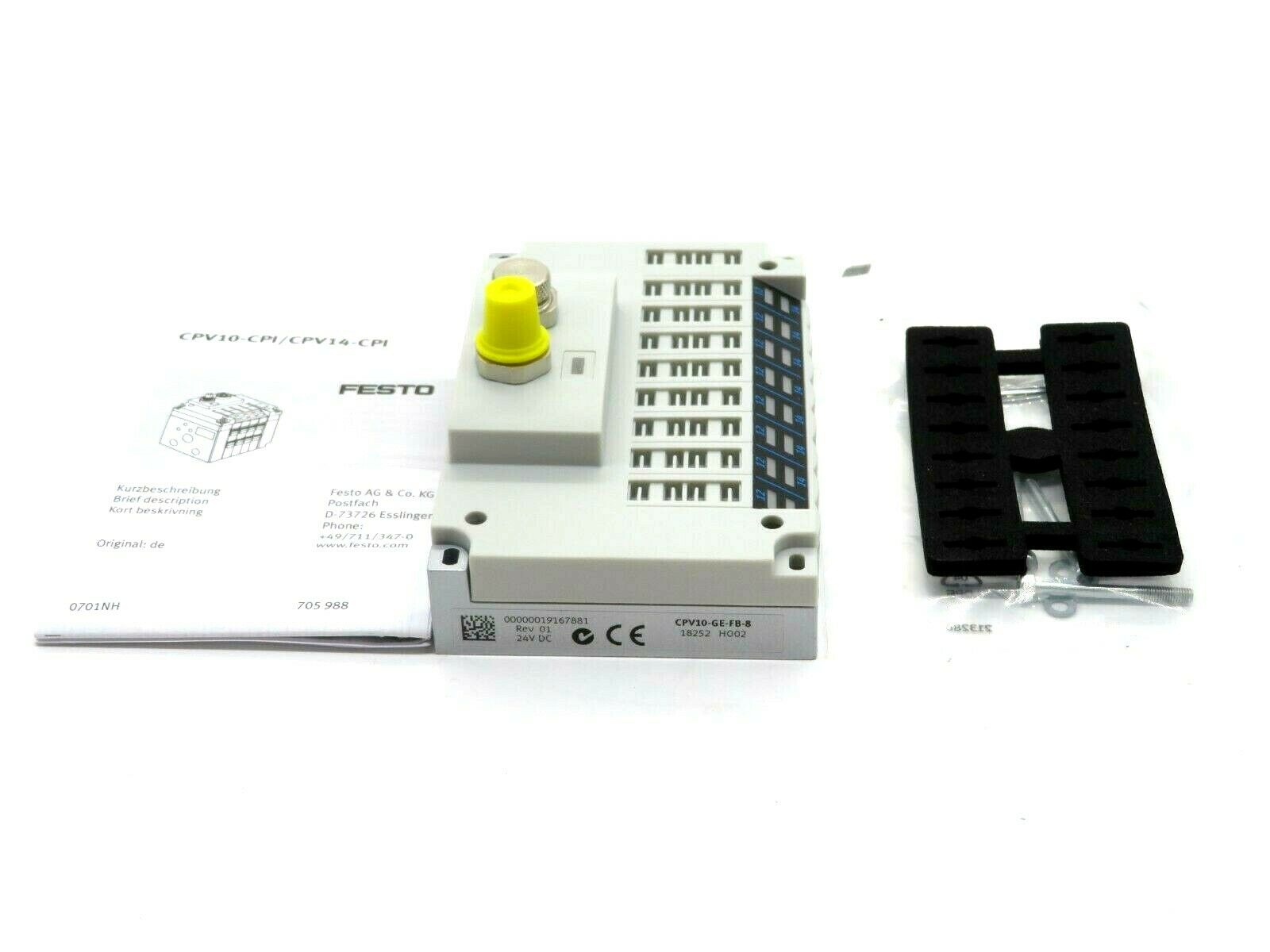 NEW FESTO ELECTRIC CPV10-GE-FB-8 VALVE TERMINAL CPV10GEFB8 - Image 3