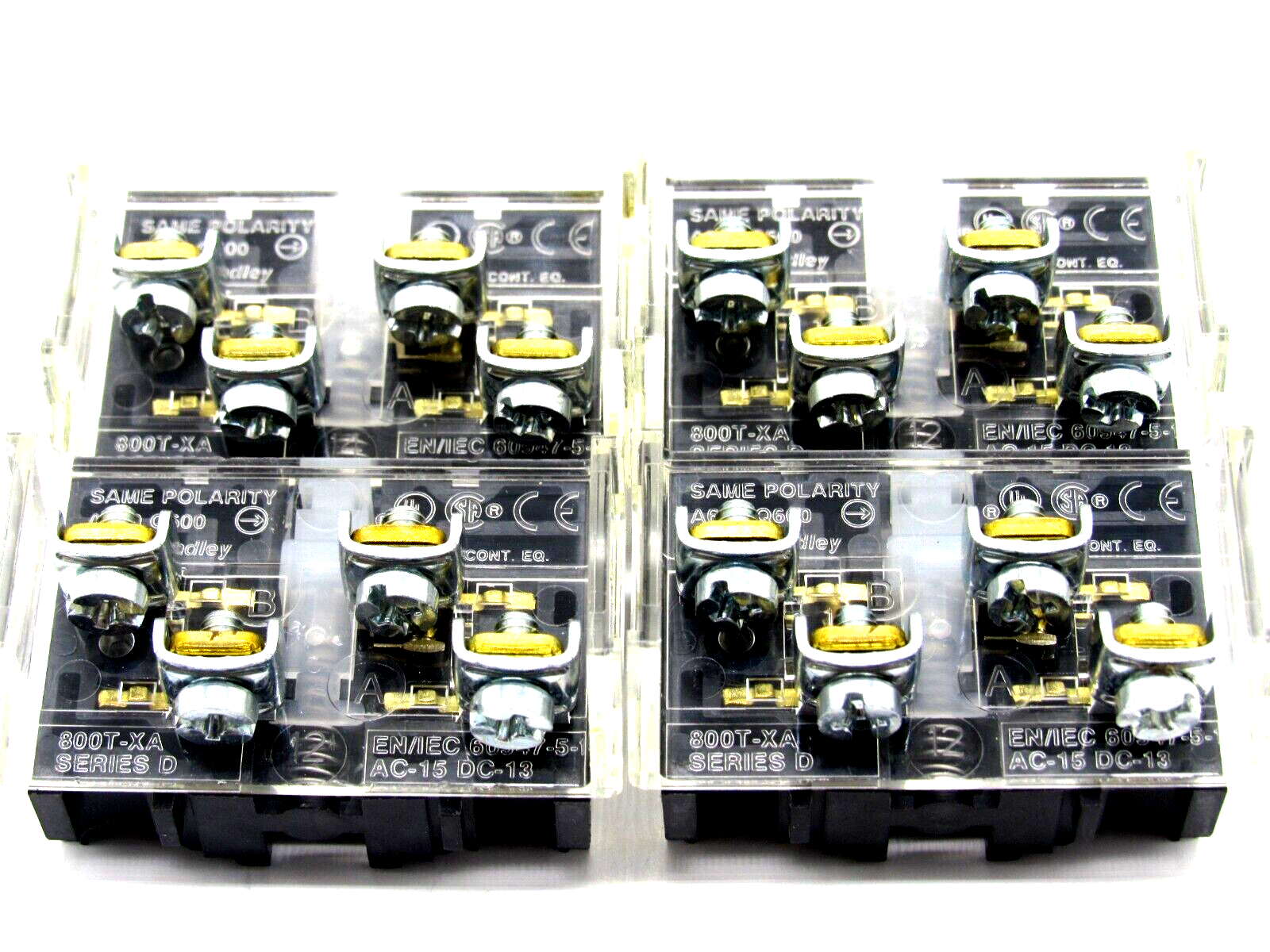 NEW LOT OF 4 ALLEN BRADLEY 800T-XA CONTACT BLOCK SERIES D 800TXA - Image 3