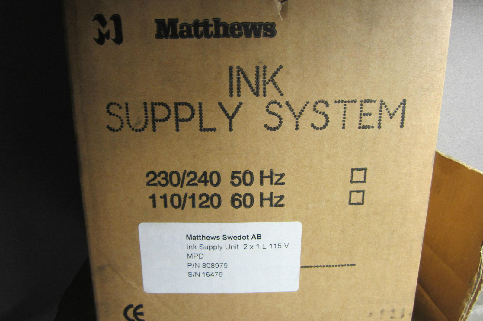 NEW MATTHEWS SWEDOT 808979 INK SUPPLY UNIT - SB Industrial Supply, Inc.