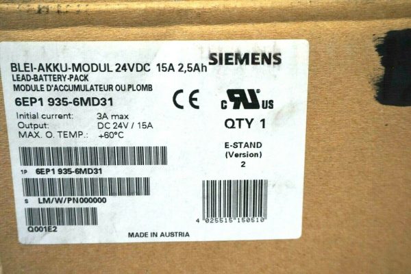 NEW SIEMENS 6EP1 935-6MD31 LEAD BATTERY PACK 6EP19356MD31 - Image 4