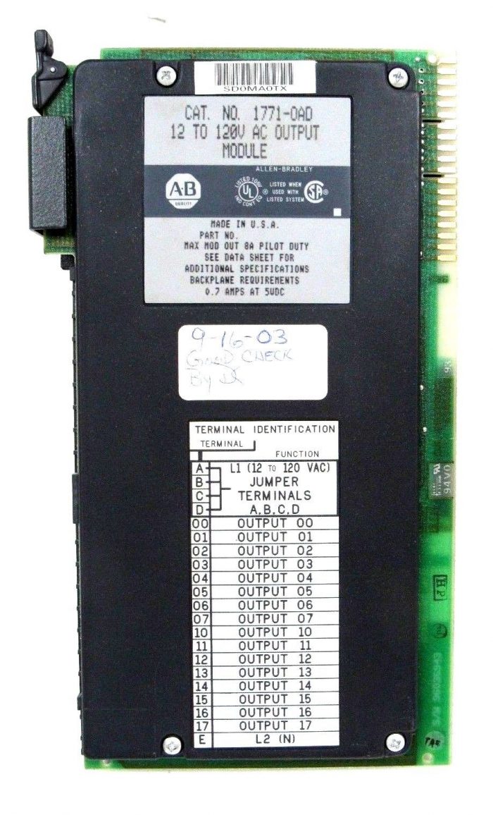 USED ALLEN BRADLEY 1771-OAD OUTPUT MODULE 1771OAD 1771-0AD - Image 4