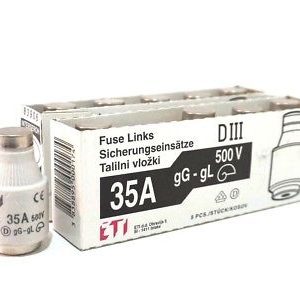 10 NEW ETI 35A FUSE LINKS 500V