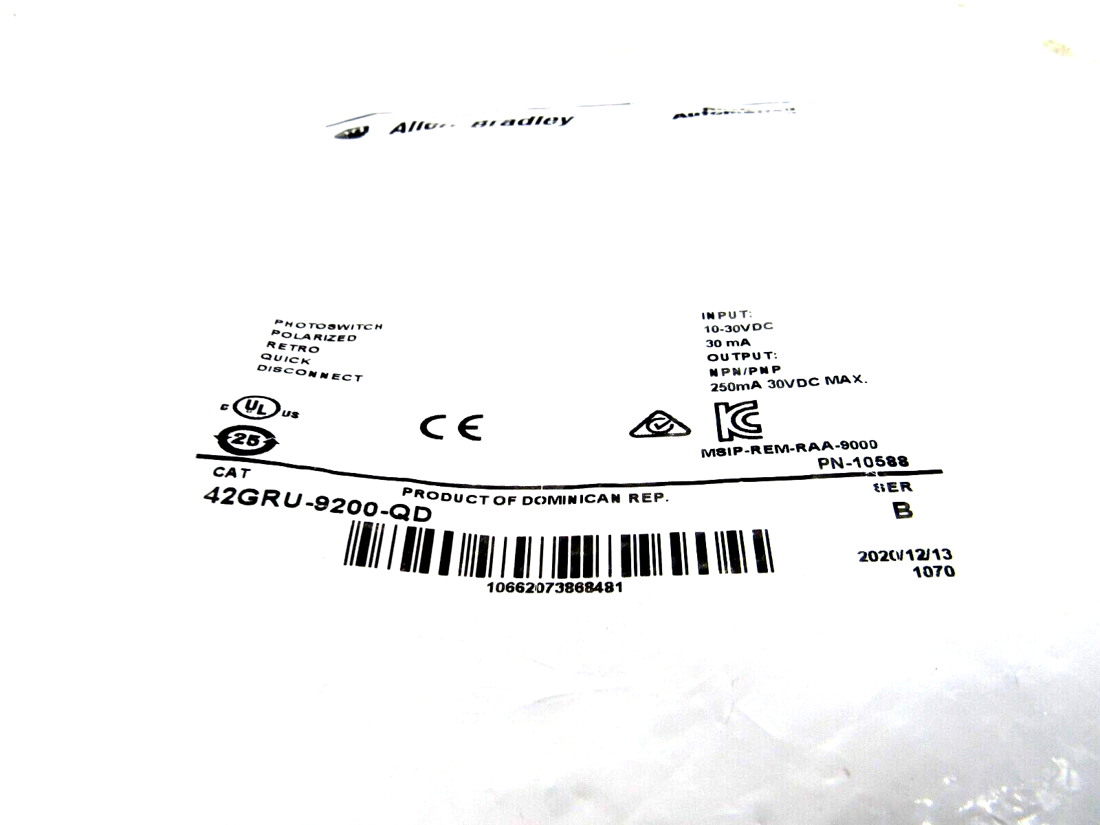 ALLEN BRADLEY 42GRU-9200-QD PHOTOSWITCH 42GRU9200QD NEW SURPLUS OPEN BAG - Image 6