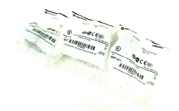 LOT OF 3 ALLEN BRADLEY 800T-XD1 CONTACT SHALLOW BLOCK SER D 800TXD1