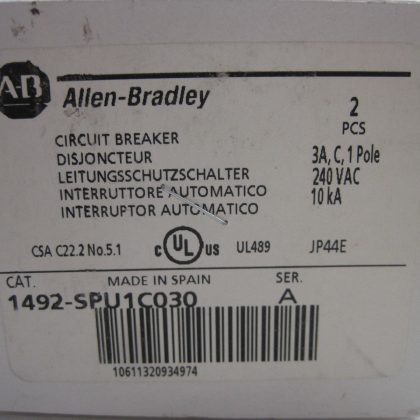 NEW ALLEN BRADLEY 1492-SPU1C030 CIRCUIT BREAKER 1492SPU1C030