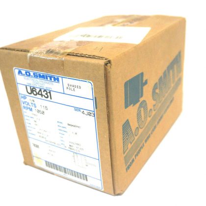 NEW A.O. SMITH U6431 SHADED POLE MOTOR 1/8 H.P.  1050 R.P.M.