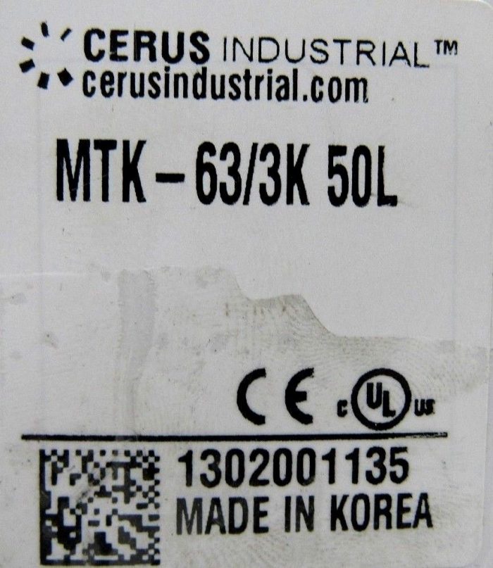 NEW CERUS INDUTRIAL MTK-63 OVERLOAD RELAY MTK63 MTK-63/3K-50L - Image 5