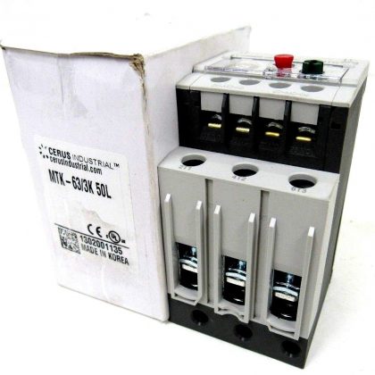 NEW CERUS INDUTRIAL MTK-63 OVERLOAD RELAY MTK63 MTK-63/3K-50L