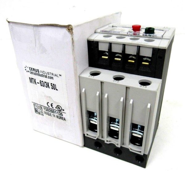 NEW CERUS INDUTRIAL MTK-63 OVERLOAD RELAY MTK63 MTK-63/3K-50L