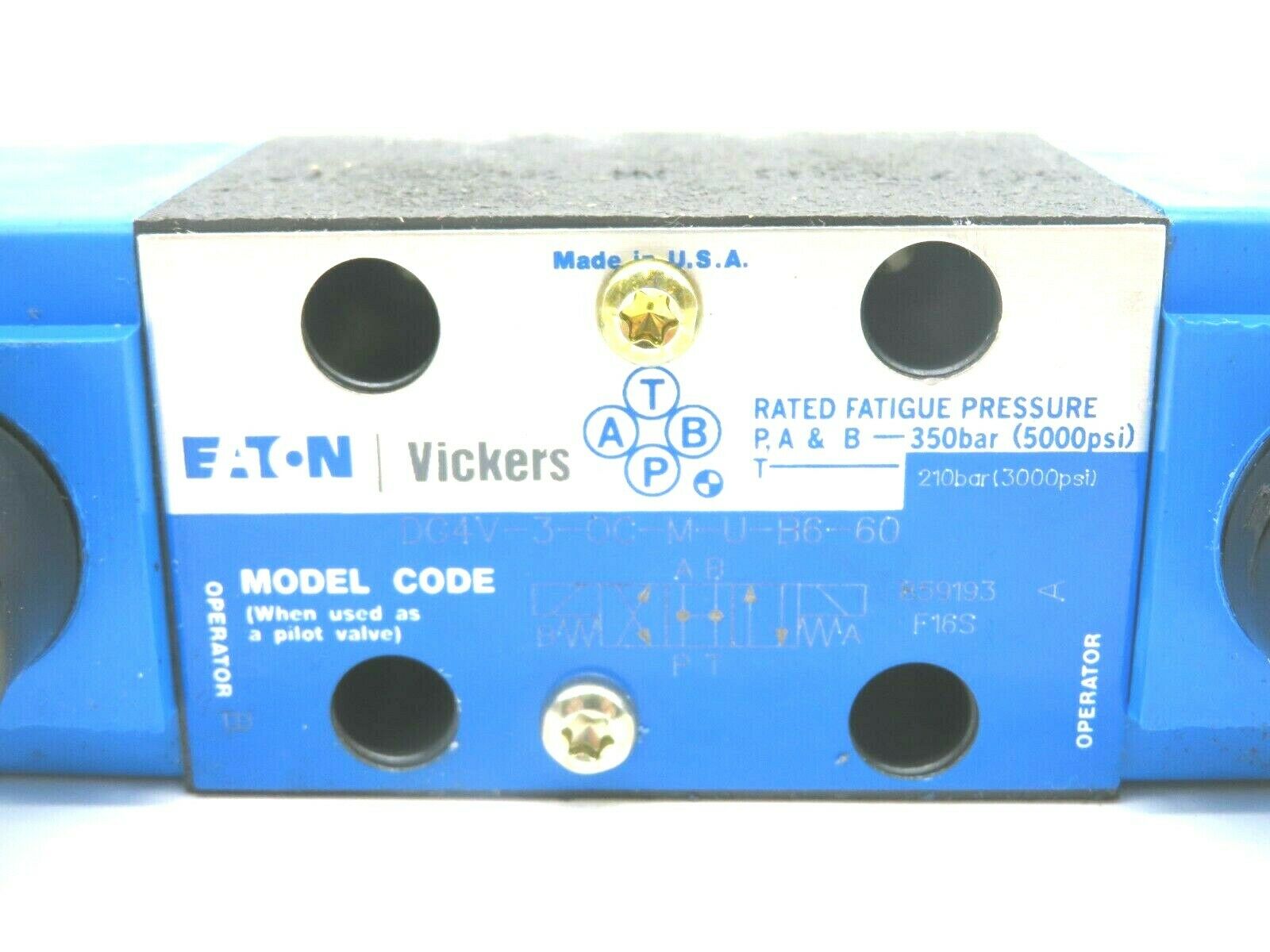 NEW EATON VICKERS DG4V-3-0C-MU-B6-60 VALVE 507833 DG4V30CMUB660 - Image 3