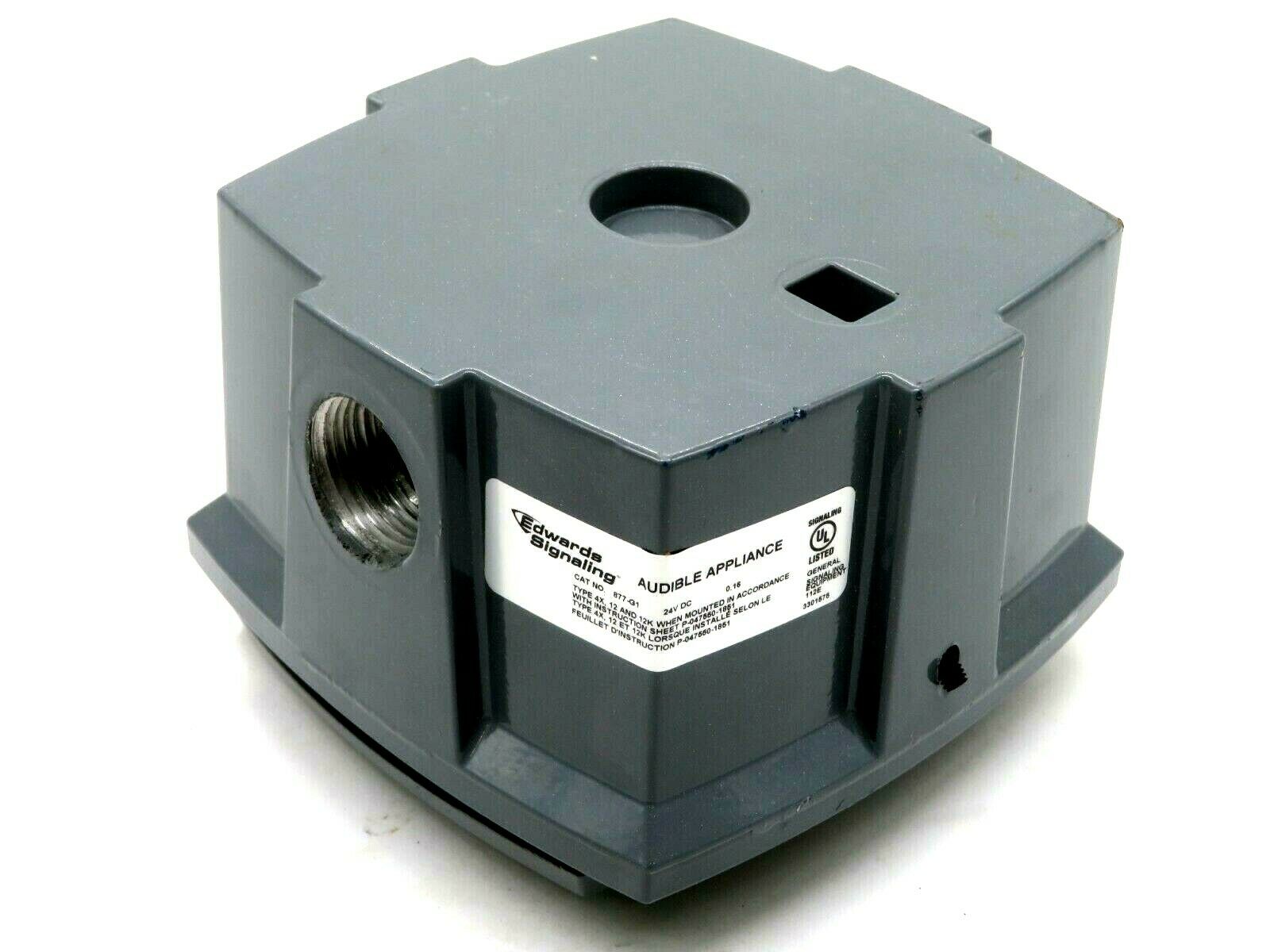 Sirène Extrêmement Forte Edwards Signaling 877-G1 - 24VDC - Neuf Étanche