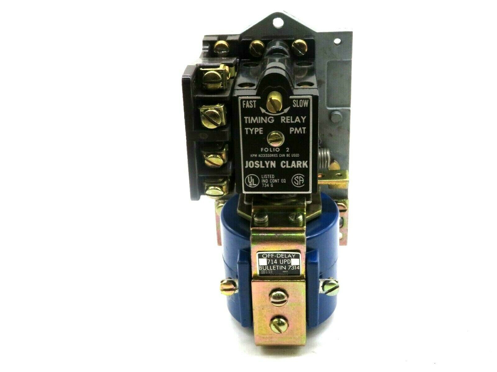 NEW JOSLYN CLARK 714UPD-120 PMT PNEUMATIC TIMING RELAY 10AMP 600VAC 714UPD120 - Image 4