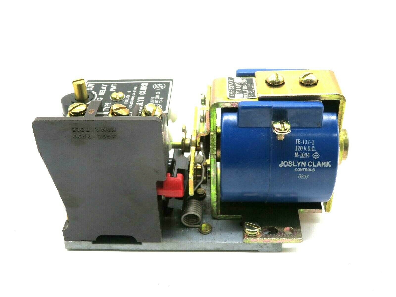 NEW JOSLYN CLARK 714UPD-120 PMT PNEUMATIC TIMING RELAY 10AMP 600VAC 714UPD120 - Image 5