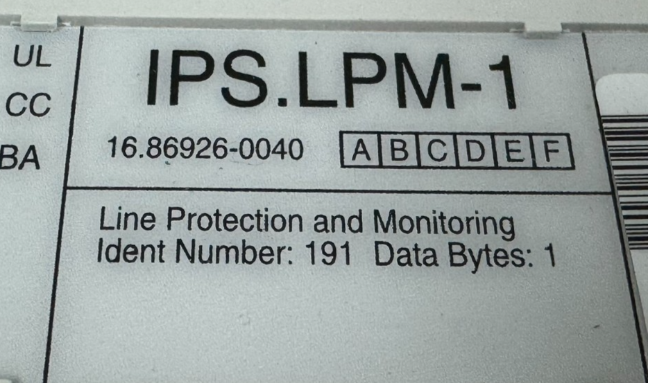 NEW MAN ROLAND IPS.LPM-1 LINE PROTECTION & MONITORING MODULE 16.86926-0040 - Image 6