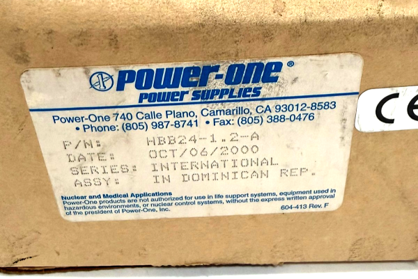 Hbb Module Power Load NEW POWER-ONE HBB24-1.2-A LINEAR POWER SUPPLY 24VDC 1.2A HBB2412A - SB ...