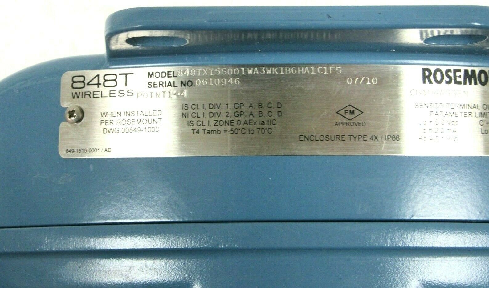 NEW ROSEMOUNT 848TXI5S001WA3WK1B6HA1C1F5 848T WIRELESS TEMPERATURE TRANSMITTER - Image 5