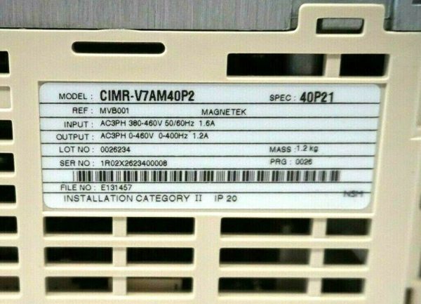 NEW YASKAWA CIMR-V7AM40P2 AC DRIVE CIMRV7AM40P2 - Image 4