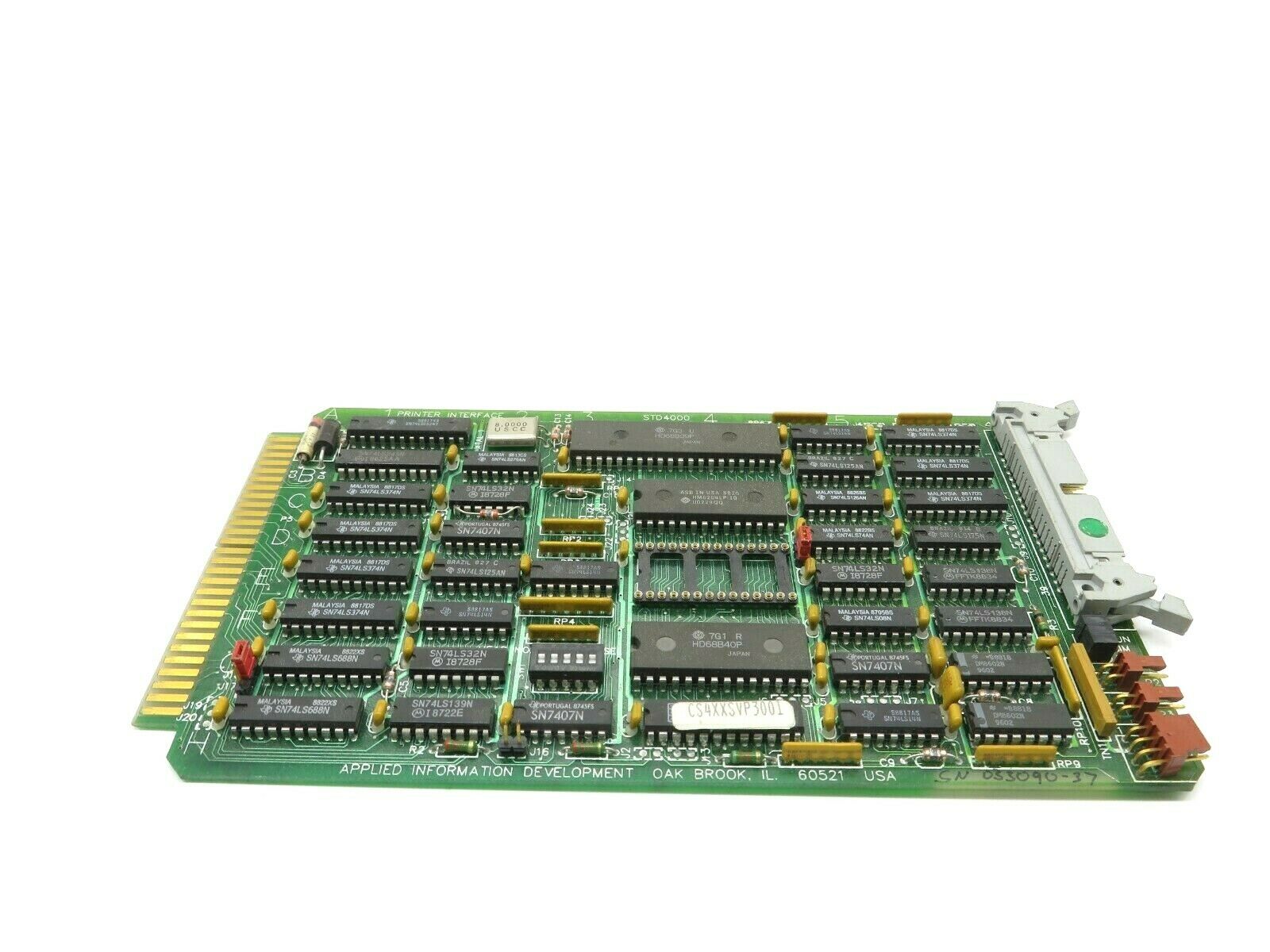 USED APPLIED INFORMATION STD4000 PRINTER INTERFACE REV C ETCH 072688 ...