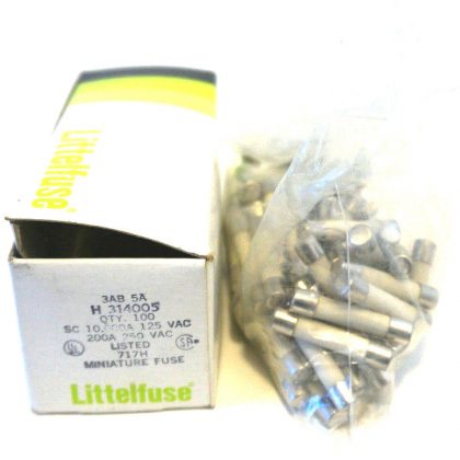100 NEW LITTELFUSE H314005 FUSES 3AB5A  200A  250 VAC