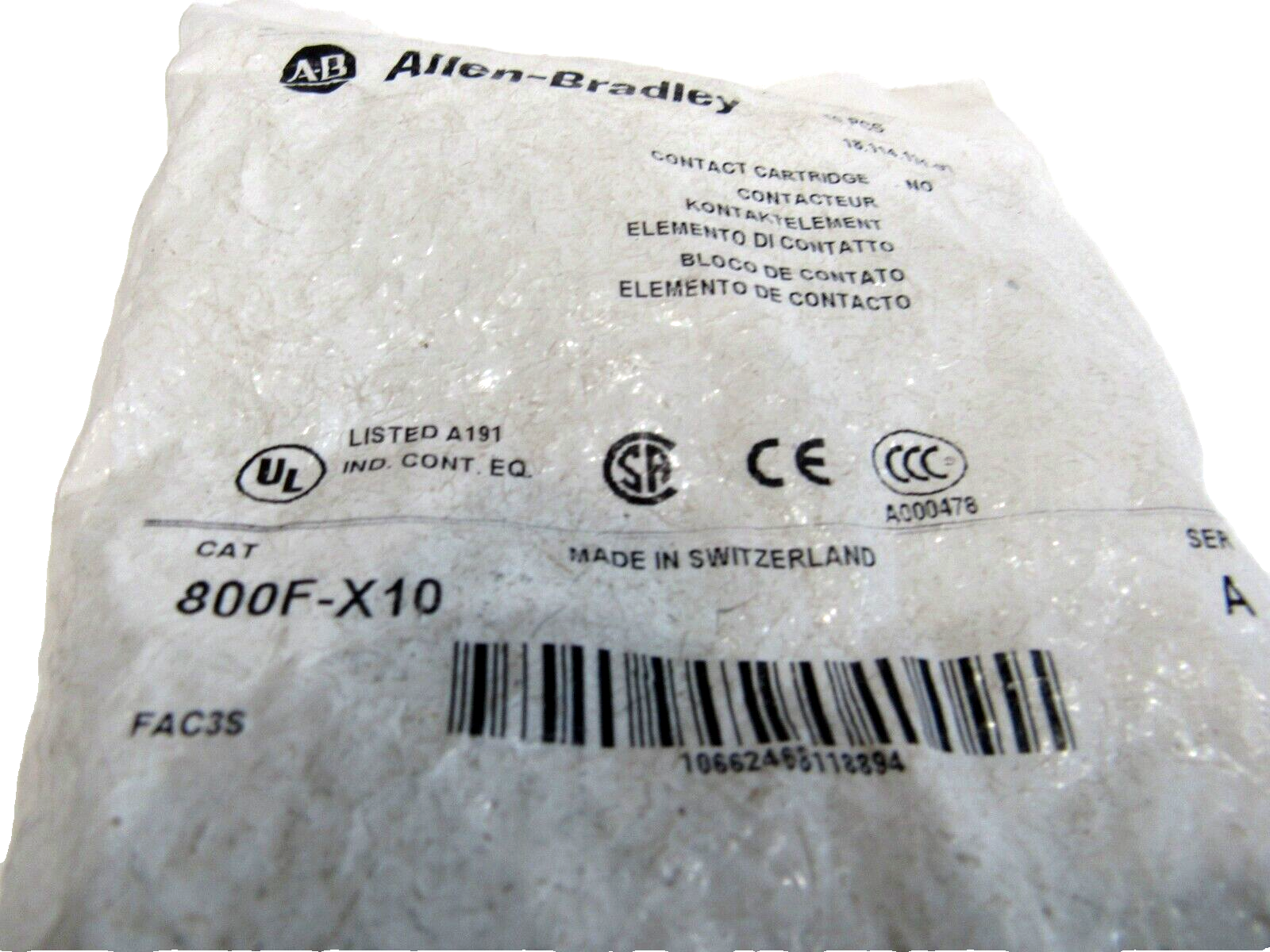 ALLEN BRADLEY 800F-X10 CONTACT CARTRIDGE SER. A 800FX10 10 PCS. NEW, SURPLUS - Image 4