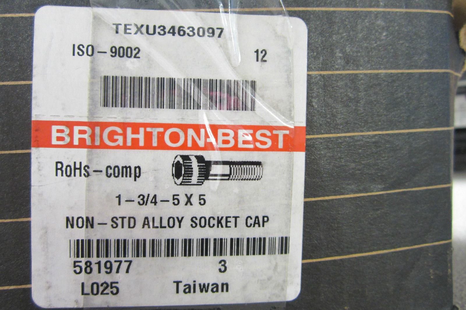 NEW BRIGHTON-BEST TEXU3463097 ALLOY SOCKET CAP 1 3/4X5X5 BOX OF 3