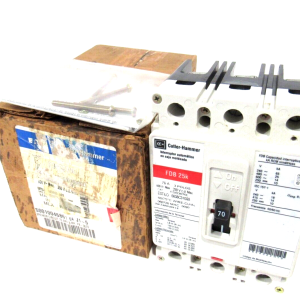 NEW CUTLER HAMMER FDB3070L CIRCUIT BREAKER 3 POLE 70A.