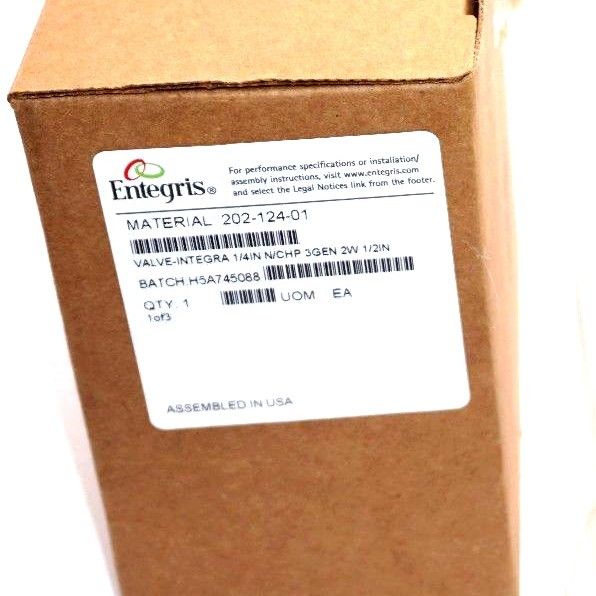 NEW ENTEGRIS 202-124-01 INTEGRA VALVE 1/4" 20212401 - Image 4