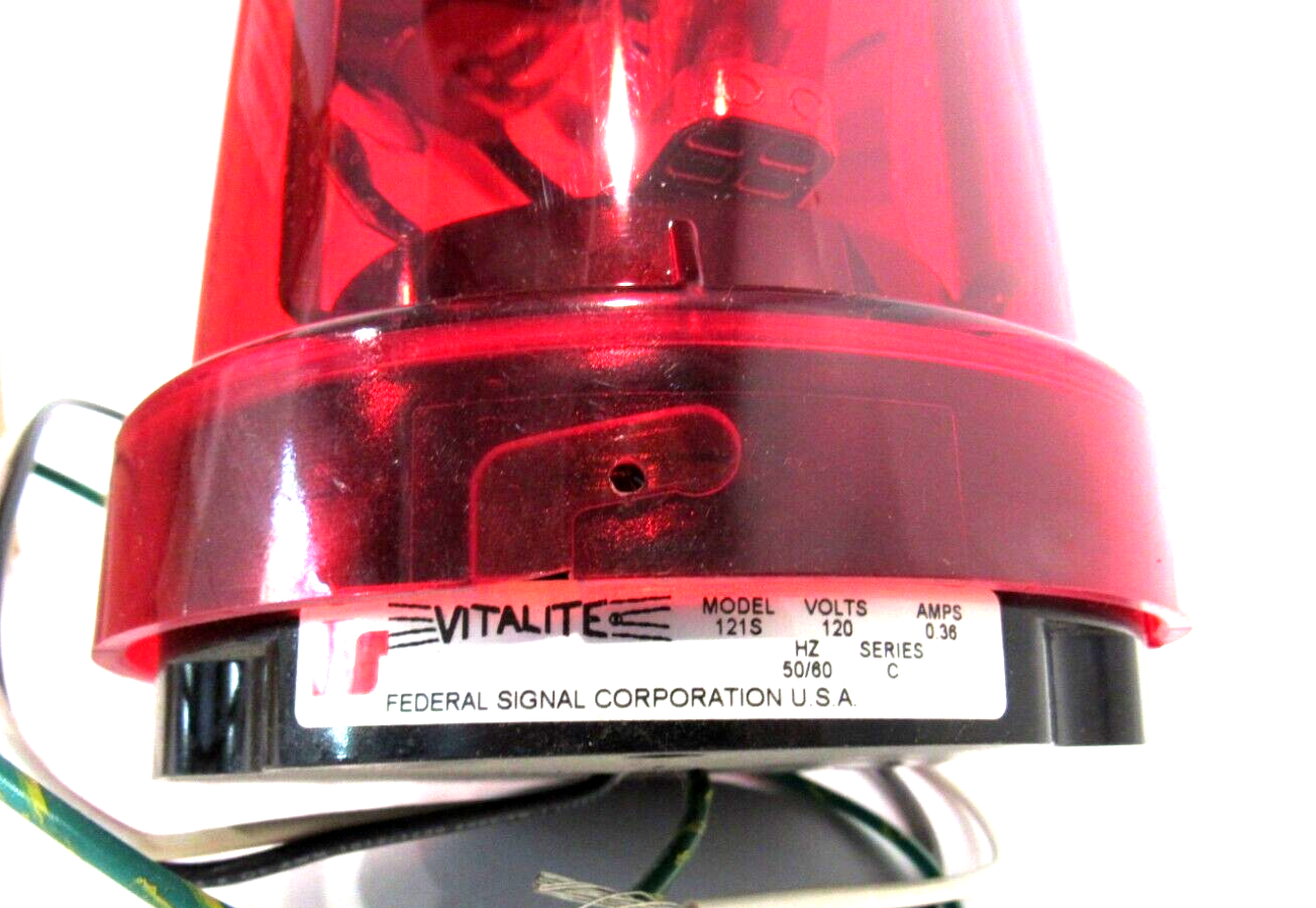 NEW FEDERAL SIGNAL 121S-120R ROTATING LIGHT 121S120R - Image 3
