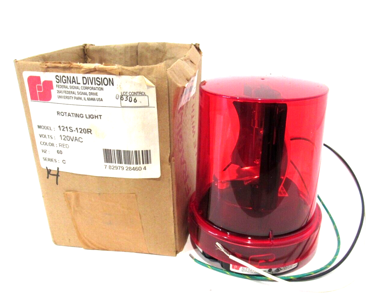 NEW FEDERAL SIGNAL 121S-120R ROTATING LIGHT 121S120R