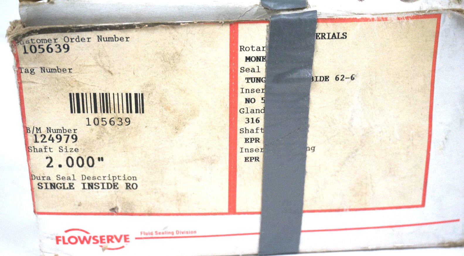 NEW FLOWSERVE 105639 REPAIR KIT 124979 - Image 3