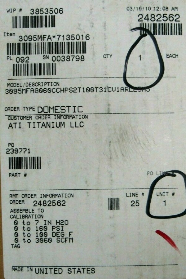 NEW ROSEMOUNT 3095MFA MASS PROBAR FLOWMETER 3095MFAG060CCHPS2T100T31CV1ARLE5M5 - Image 8