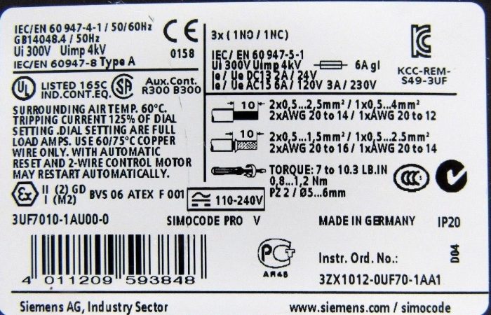 NEW SIEMENS 3UF7010-1AU00-0 RELAY MOTOR CONTROL 3UF70101AU000 - Image 5