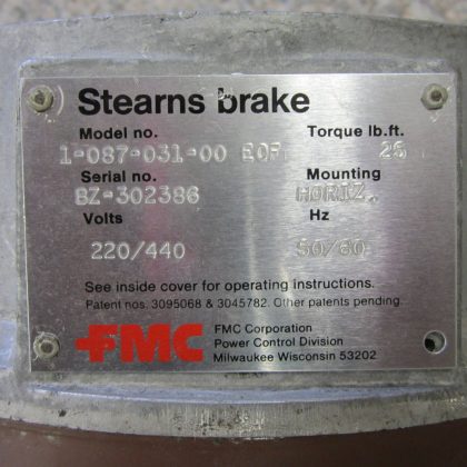 NEW STEARNS 1-087-031-00 EQF BRAKE ASSEMBLY 108703100EQF