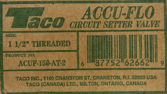 NEW TACO ACUF-150-AT-2 CIRCUIT SETTER VALVE ACUF150AT2 1-1/2" THREADED - Image 5