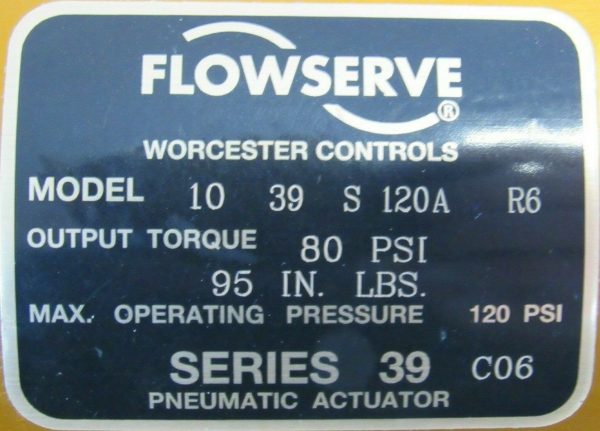NEW WORCESTER CONTROLS 10-39-S-120A-R6 PNEUMATIC ACTUATOR 1039S120AR6 - Image 4