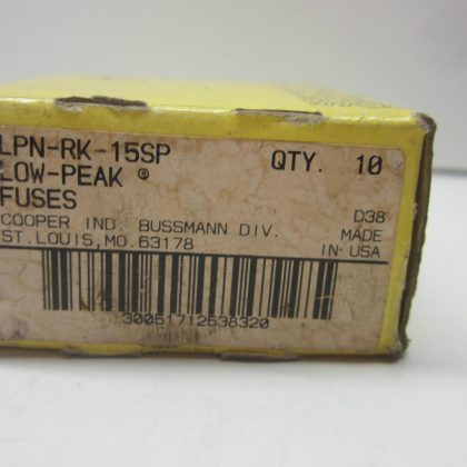 10 NEW BUSSMANN LPN-RK-15SP FUSES LPNRK15SP