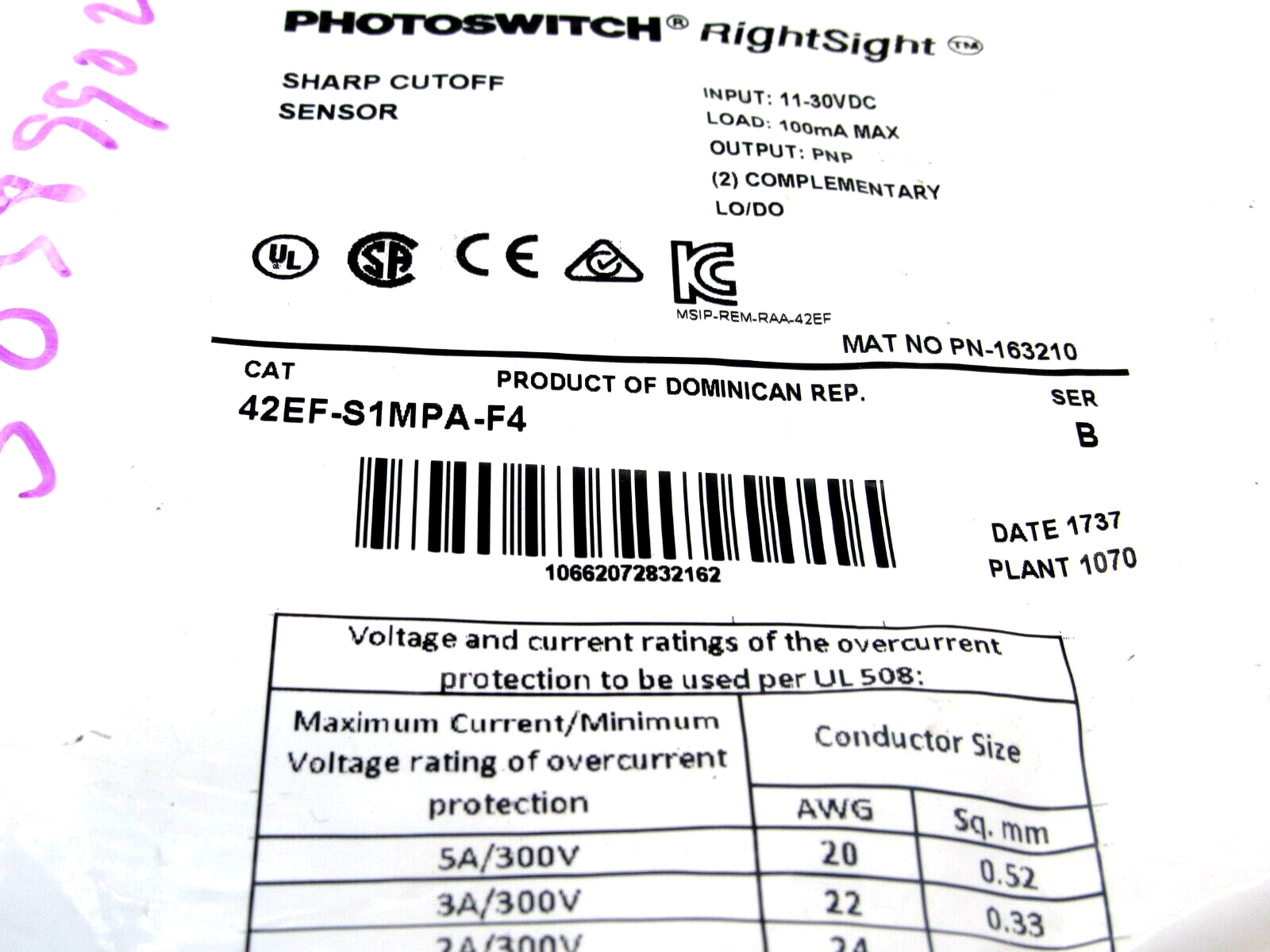 NEW ALLEN BRADLEY 42EF-S1MPA-F4 PHOTOELECTRIC SENSOR 42EFS1MPAF4 - Image 3