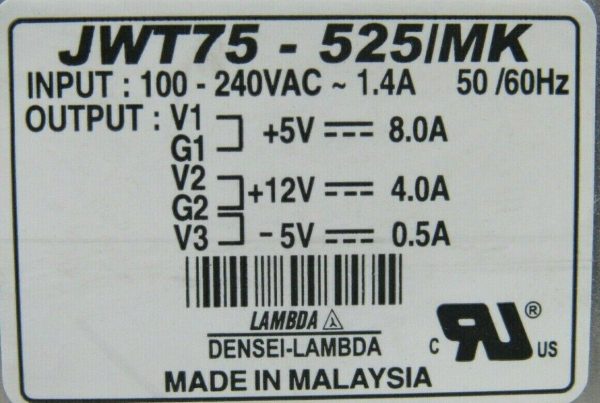 NEW DENSEI-LAMBDA JWT75-525/MK AC TO DC CONVERTER JWT75525MK 0785-010-0201-0 - Image 4