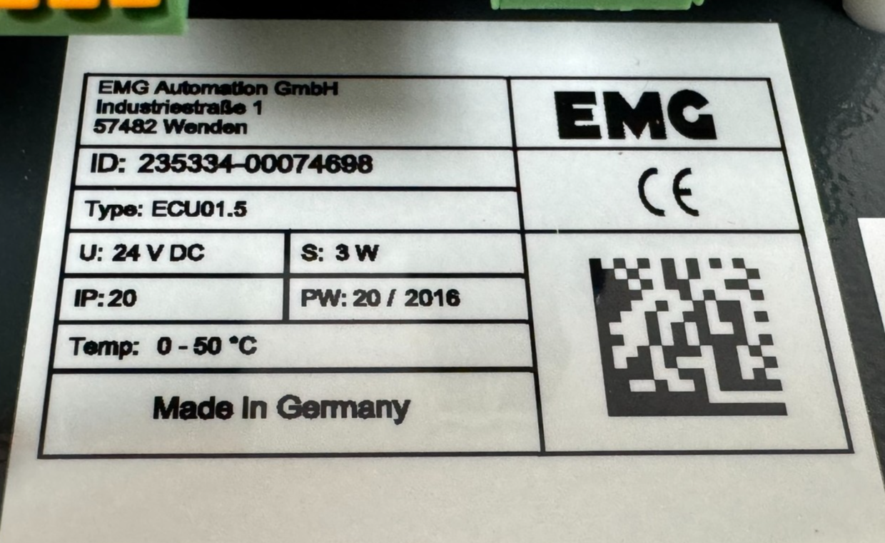 NEW EMG AUTOMATION ECU01.5 CONTROLLER PANEL 235334-00074698 - Image 5